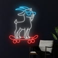 thumbnail image 1 of Handmadetneonsign Goat Skateboarding Neon Sign, Skateboard Goat Led Sign, Home Decor, 1 of 5