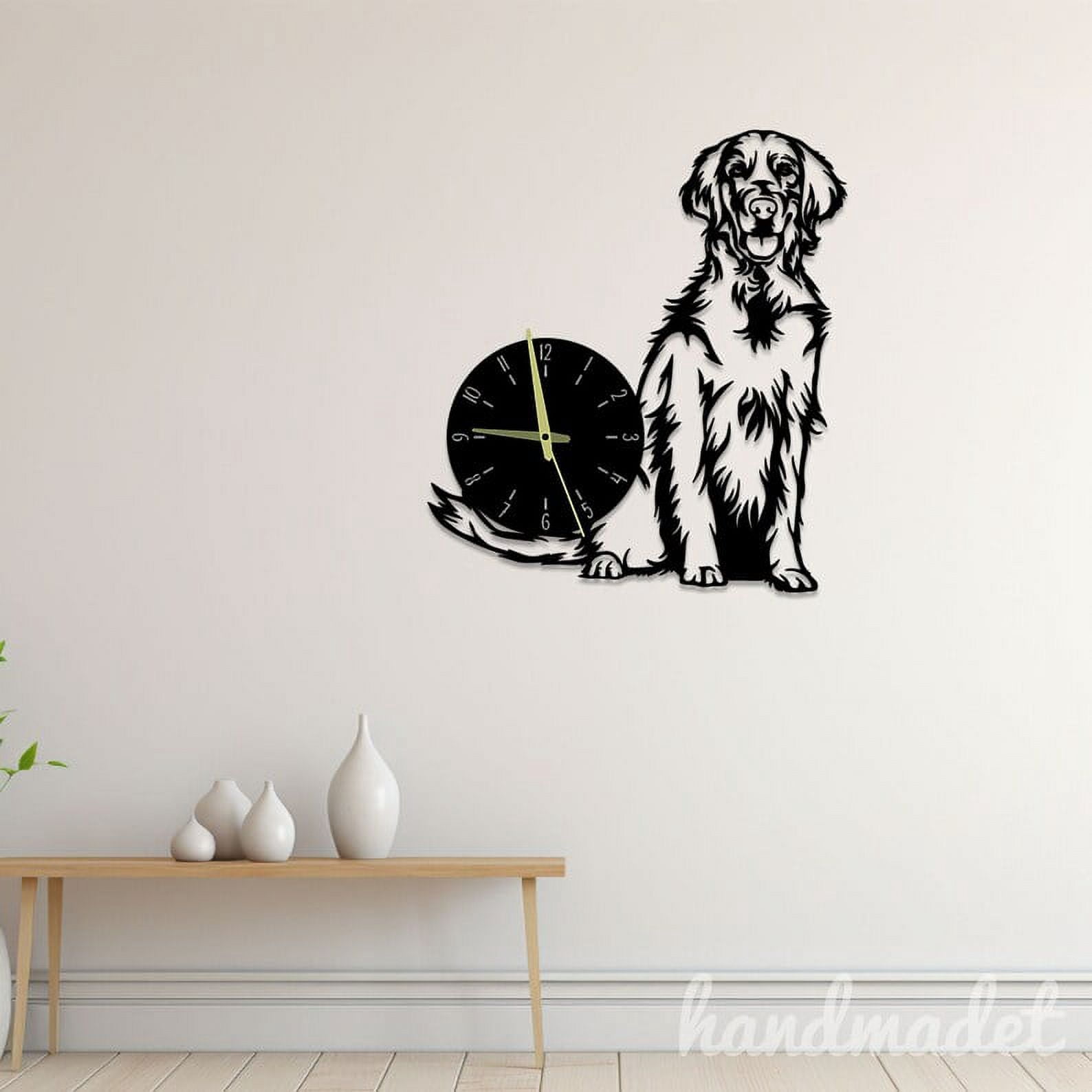 Handmadetneonsign Golden Wall Clock Unique, Text Oversize Wall Clock ...