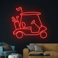 thumbnail image 1 of Handmadetneonsign Golf Cart Neon Sign, Golfer LED Light, Golfing LED Sign, Golf Caddy Neon Light, 1 of 5