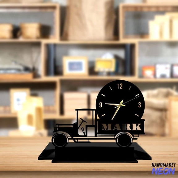 Handmadetneonsign Golf Cart Tabletop Metal Clock, Golf Sport Desktop Clock, Sport Clock Home Decor 93254
