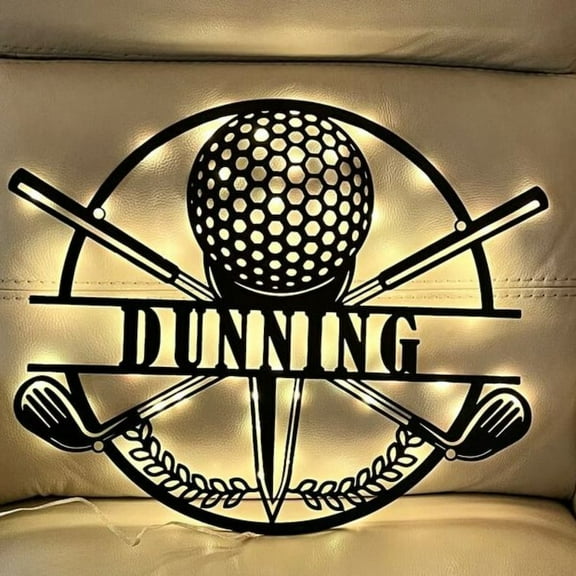 Handmadetneonsign Golf Metal Wall Art Light, Golf Sport Metal Sign Wall Decor, Golf Lover Metal Decor