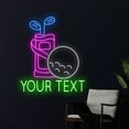 thumbnail image 1 of Handmadetneonsign Golf Neon Sign, Golfer LED Light, Golfing LED Sign, Golf Ball Neon Light, Sports, 1 of 5