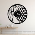 thumbnail image 1 of Handmadetneonsign Golf Wall Clock Unique, Year Date Round Wall Clock, Text Oversize Wall Clock 59586, 1 of 5