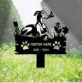 thumbnail image 1 of Handmadetneonsign Greyhound Memorial Metal With Stake, Greyhound Metal Name Sign Stake, Dog Metal Stake Decor 45016, 1 of 5