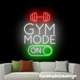 thumbnail image 1 of Handmadetneonsign Gym Mode Neon Wall Sign, Weightlifting Led Light Wall Art Decor, Gym Room Wall Decor 58362, 1 of 5