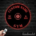 thumbnail image 1 of Handmadetneonsign Gym Weight Plate Metal Wall Art Light, Fitness Metal Sign Wall Decor, Gym Metal Decor 49596, 1 of 5