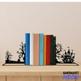 thumbnail image 1 of Handmadetneonsign Halloween Metal Bookends, Castle Spooky Tree Name Bookend, Table Bookshelf Decor 044115, 1 of 4