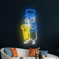 thumbnail image 1 of Handmadetneonsign Hamster Playing Saxophone Neon Light, Hamster Led Light, Saxophone Led Sign, 1 of 5
