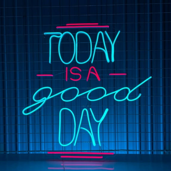 Handmadetneonsign Today Is Good Day Neon Sign, Motivational Quotes Wall Art Decor, Bar Bedroom Home Wall Decor