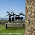 thumbnail image 1 of Handmadetneonsign Hanging Three Bat On Branch Metal Tree Stake, Bat Garden Tree Stake, Bat Metal Tree 68747, 1 of 5