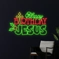 thumbnail image 1 of Handmadetneonsign Happy Birthday Jesus Neon Sign, Happy Birthday Jesus Led Sign, Merry Christmas, 1 of 5