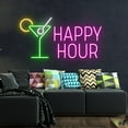 thumbnail image 1 of Handmadetneonsign Happy Hour Neon Sign,Summer Bar Sign,Custom Neon Sign,Party Neon Decor,Neon Bar, 1 of 5