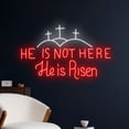 thumbnail image 1 of Handmadetneonsign He Is Not Here He Is Risen Neon Sign, He Is Risen Led Sign, Jesus Cross Neon Light, 1 of 5