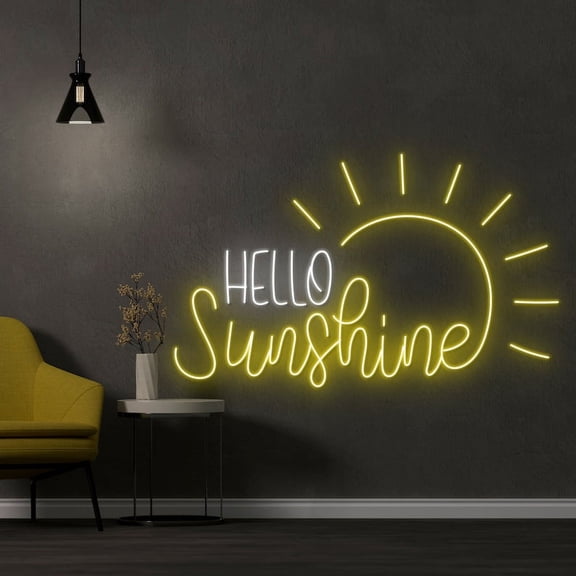 Handmadetneonsign Hello Sunshine Neon Sign, Hello Sunshine Led Sign, Hello Sunshine Neon Lights, Best Gifts, Hello Sunshine Led Light, Wall Décor