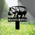 thumbnail image 1 of Handmadetneonsign Hippopotamus Metal With Stake, Hippopotamus Stake Metal Name Sign Stake, Garden Metal Stake Decor 58849, 1 of 5