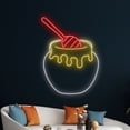 thumbnail image 1 of Handmadetneonsign Honey Neon Sign, Jars Honey Bee Wall Art Decor, Honeybee Store Wall Decor, 1 of 5