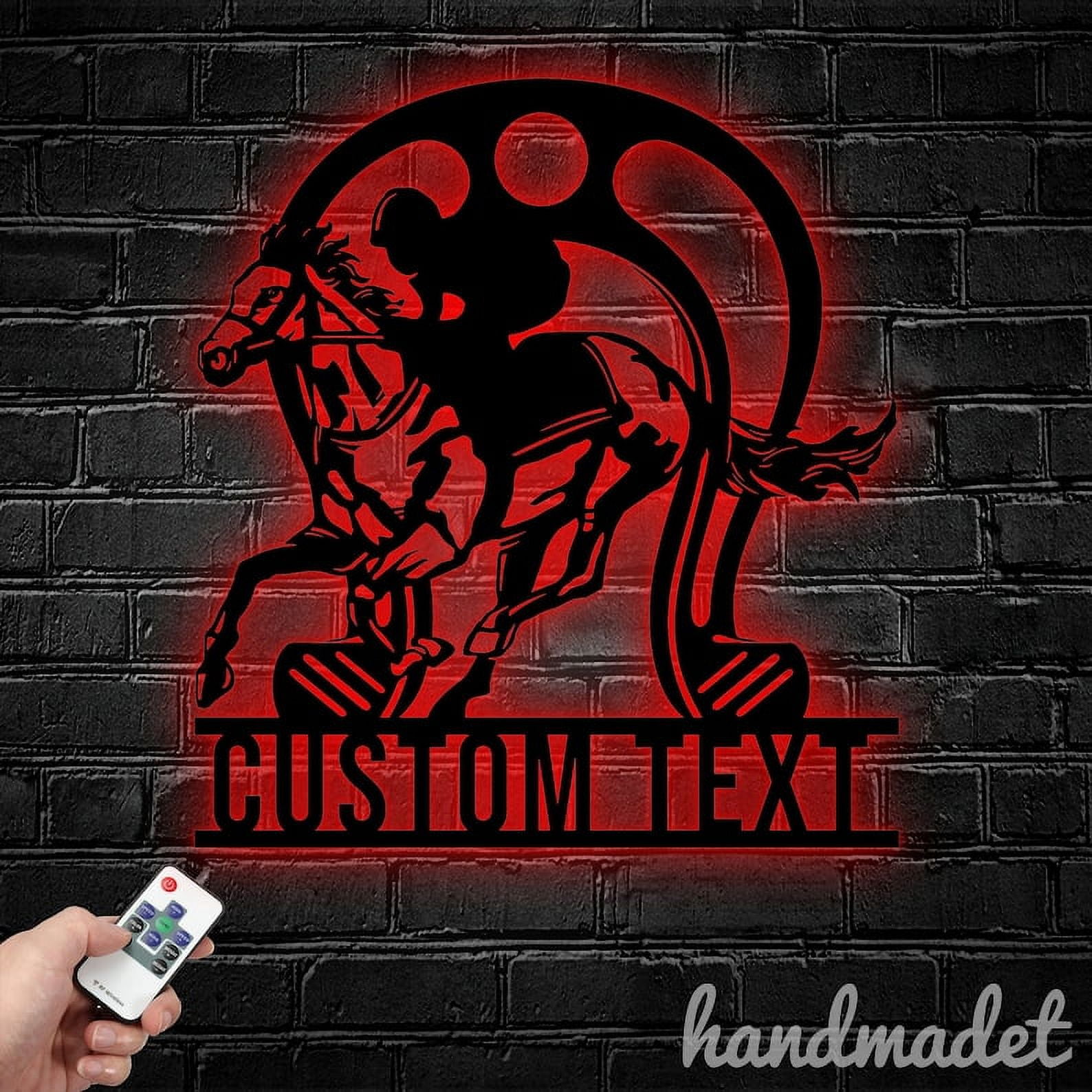 Handmadetneonsign Horse Racing Metal Wall Art, Horse Metal Sign Wall