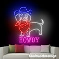 thumbnail image 1 of Handmadetneonsign Howdy Dachshund Neon Sign, Cowboy Led Light, Western Wall Art Decor, Pet Shop Bedroom 69173, 1 of 5