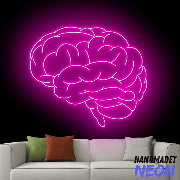 Handmadetneonsign Human Brain Neon Sign, Brain Led Sign, Brain Wall Art Light, Human Brain Home Wall Decor 76518