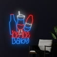 thumbnail image 1 of Handmadetneonsign Ice Ice Baby Cocktail 4th Of July Neon Sign, Cocktail Art Decor, Cocktail Wall Decor, 1 of 5