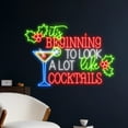 thumbnail image 1 of Handmadetneonsign It's Beginning To Look A Lot Like Cocktails Neon Sign, Merry Christmas Led Sign, 1 of 5