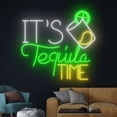 thumbnail image 1 of Handmadetneonsign It's Tequila Time Neon Sign, Tequila Neon Light, Tequila Led Light, Wine Bar Sign, 1 of 5