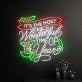 thumbnail image 1 of Handmadetneonsign It's The Most Wonderful Time Of The Year Neon Sign, Christmas Led Signs, 1 of 5