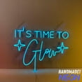 thumbnail image 1 of Handmadetneonsign It’s Time to Glow Neon Sign, Spa LED Light Wall Art, Beauty Salon Spa Decor 135504, 1 of 5