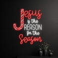 thumbnail image 1 of Handmadetneonsign Jesus Is The Reason For The Season Cross Neon Sign, Christmas Led Sign, Christmas, 1 of 5