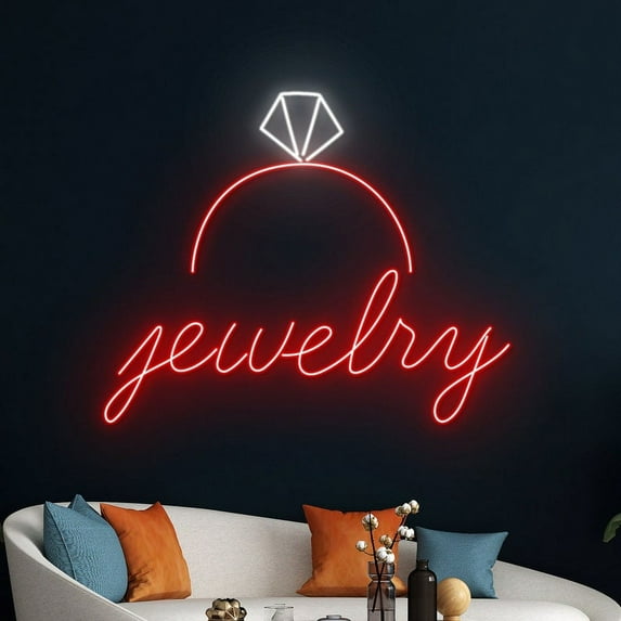 Handmadetneonsign Jewelry Neon Sign, Jewelry Neon Light, Jewelry Led Sign, Jewelry Led Light