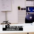 thumbnail image 1 of Handmadetneonsign Journalist Metal Nameplate, Journalist Desk Nameplate, Desk Name Plate Decor, 1 of 5