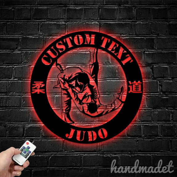 Handmadetneonsign Judo Metal Wall Art Light, Judo Player Metal Sign Wall Decor, Living Room Metal Decor 62100