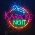 thumbnail image 1 of Handmadetneonsign Karaoke Night Neon Sign, Karaoke Wall Art Decor, Hotel Pub Coffee Wall Decor, 1 of 5