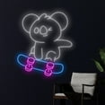 thumbnail image 1 of Handmadetneonsign Koala Skateboarding Neon Sign, Skateboard Koala Bear Led Sign, Koala Skateboarder, 1 of 5