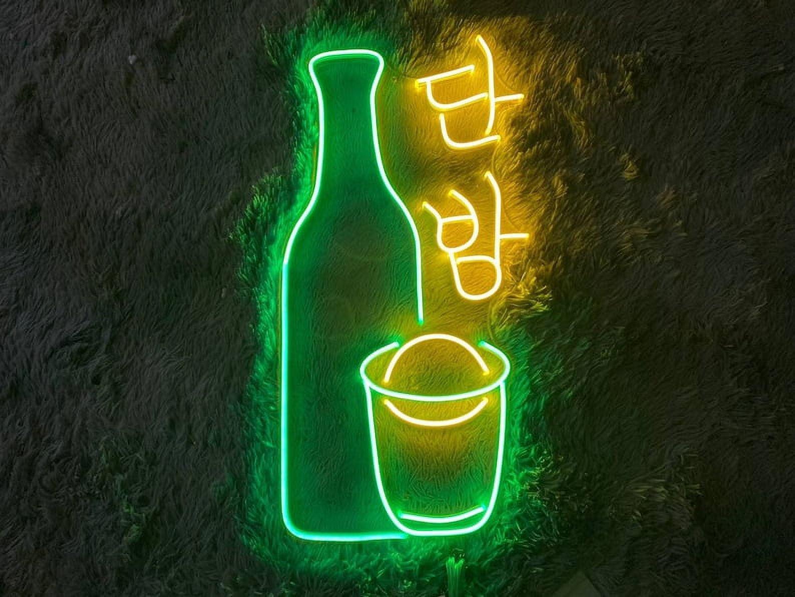 Handmadetneonsign Korean Soju Neon Sign for Home Bar Decor and Gifts