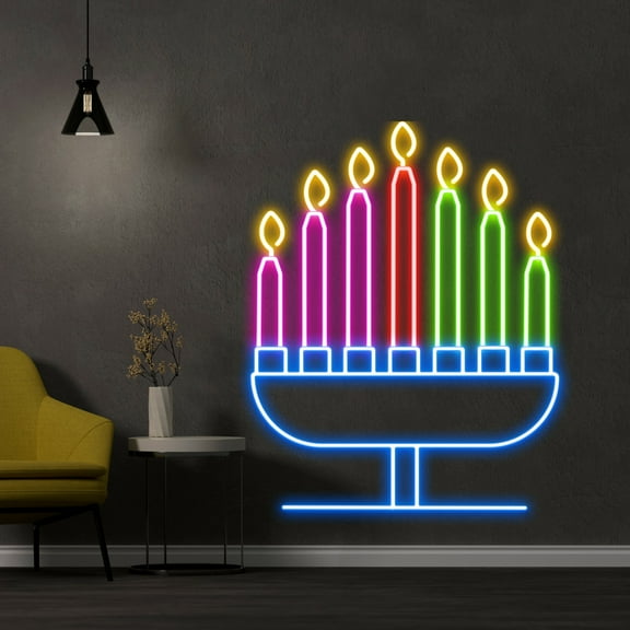 Handmadetneonsign Kwanzaa Led Sign, Kwanzaa Neon Sign, Happy Kwanzaa Led Light, Holiday Décor