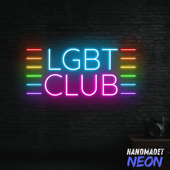 Handmadetneonsign LGBT Neon Sign, LGBTQ Flas Led Sign, Pride Month Decor