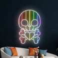 thumbnail image 1 of Handmadetneonsign LGBT Skull Neon Sign, Gay Pride Led Sign, LGBT Neon Light, Rainbow Skull Led Sign, 1 of 5