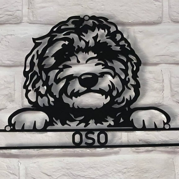 Handmadetneonsign Labradoodle Dog Ball Metal Wall Art Light, Dog Metal Sign Wall Decor, Dog Metal Decor