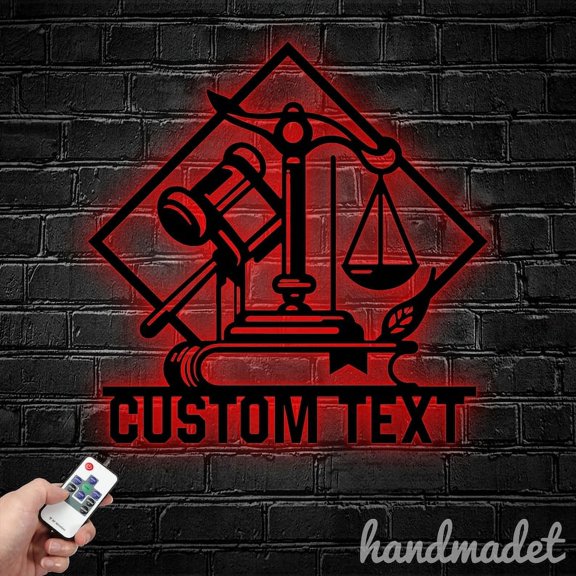 Handmadetneonsign Lawyer Metal Wall Art, Lawyer Metal Sign Wall Decor, Lawyer Metal Wall Decor