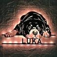 thumbnail image 1 of Handmadetneonsign Lazy Rottweiler Metal Wall Art Light, Rottweiler Metal Sign Wall Decor, Pet Dog Room Metal Decor, 1 of 5