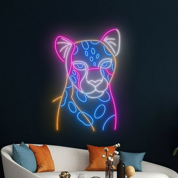 Handmadetneonsign Leopard Neon Light, Leopard Led Sign, Leopard Neon Sign, Leopard Led Light