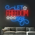 thumbnail image 1 of Handmadetneonsign Let Freedom Ring Neon Sign, Freedom Neon Led Wall Art Decor, Club Home Wall Decor, 1 of 3