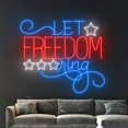 thumbnail image 1 of Handmadetneonsign Let Freedom Ring Neon Sign, Freedom Neon Led Wall Art Decor, Club Home Wall Decor, 1 of 3