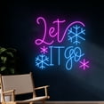 thumbnail image 1 of Handmadetneonsign Let It Go Snowflake Neon Sign, Let It Go Snowflake Led Sign, Merry Christmas Neon, 1 of 5