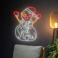 thumbnail image 1 of Handmadetneonsign Let It Snow Snowman Neon Sign, Snowman Led Sign, Let It Snow Neon Light, 1 of 5