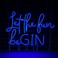 thumbnail image 1 of Handmadetneonsign Let The Fun Begin Neon Sign, Cocktails Wall Art Decor, Bar Pub Home Wall Decor, 1 of 5