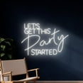 thumbnail image 1 of Handmadetneonsign Let's Get This Party Started Neon Sign, Let's Get This Party Started LED Light, 1 of 5