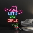 thumbnail image 1 of Handmadetneonsign Let's Go Girls Cowboy Hat Neon Sign, Let's Go Girls Led Sign, Cowgirl Hat Led Sign, Custom Neon Sign, Wall Décor, 1 of 4