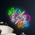 thumbnail image 1 of Handmadetneonsign Let's Roll Skateboard Neon Sign, Skateboard Neon Art Decor, Skate Board Club Wall Decor, 1 of 5
